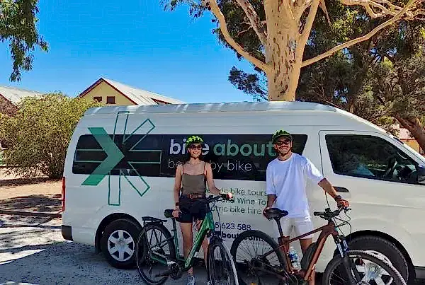 Charlie Cameron, AFL star, joins Bike About in South Australia to promote the April 2025 Gather Round